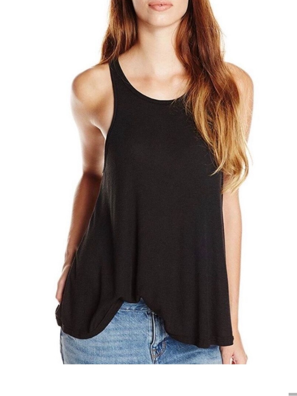 FREE PEOPLE INTIMATELY Long Beach Ribbed Swing Tank Top